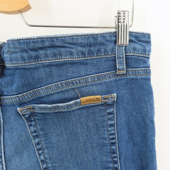 Joes Jeans Womens 32 The Icon Mid Rise Skinny Ankle Raw Hem Blue Denim Jeans - Picture 7 of 12